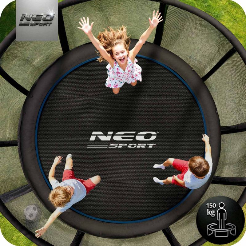 Trampolina ogrodowa Neo-Sport 312cm 10ft + drabinka + siatka zewnetrzna 1szt.