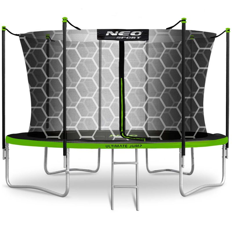 Trampolina ogrodowa Neo-Sport 374cm 12ft + drabinka + siatka wewnetrzna 1 szt.