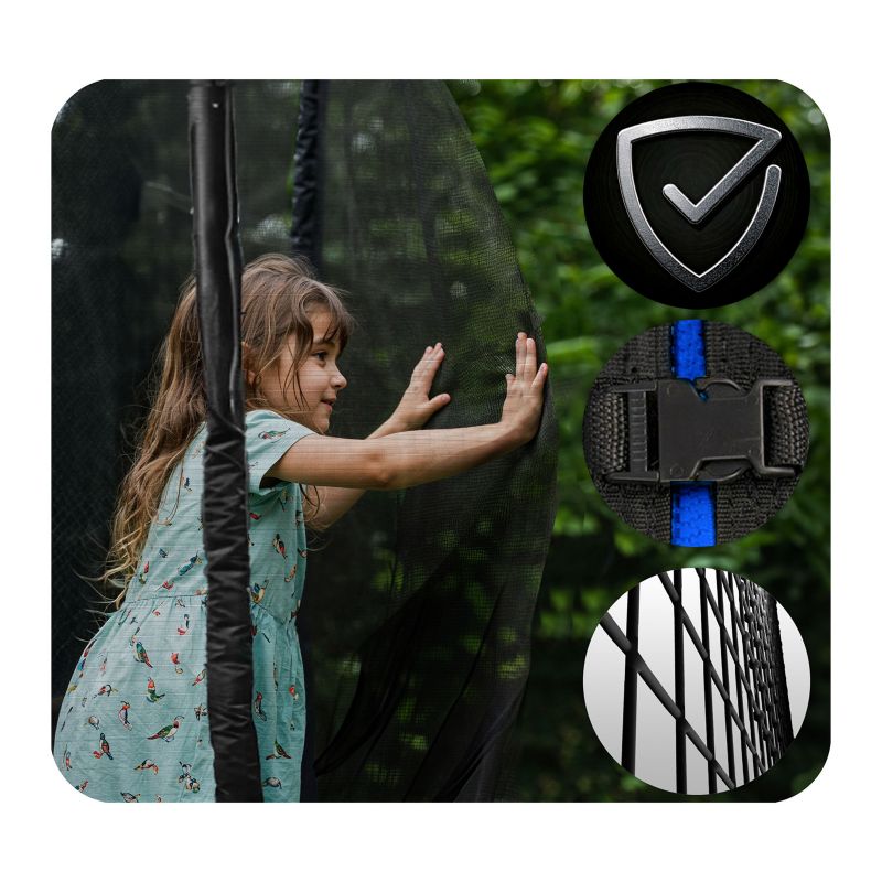 Trampolina ogrodowa Neo-Sport 374cm 12ft + drabinka + siatka zewnetrzna 1szt.
