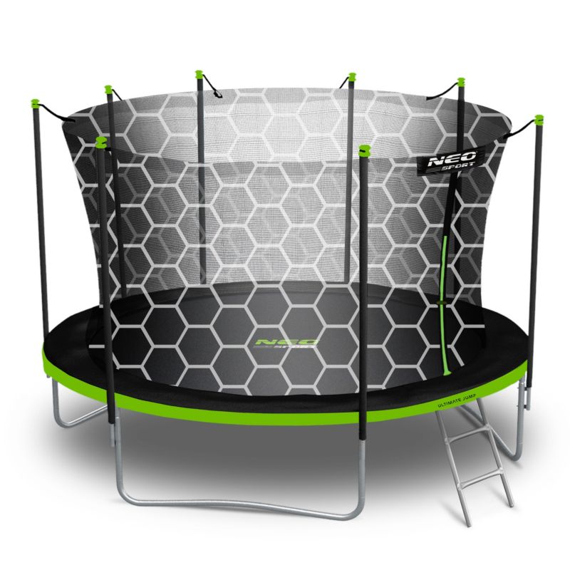 Trampolina ogrodowa Neo-Sport 435cm 14ft + drabinka + siatka wewnetrzna 1szt.