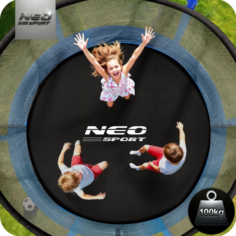 Trampolina ogrodowa Neo-Sport 8ft/252cm dla dzieci z drabinką 1szt.