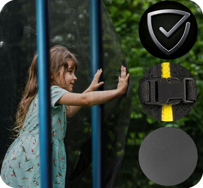 Trampolina ogrodowa Neo-Sport 8ft/252cm dla dzieci z drabinką 1szt.