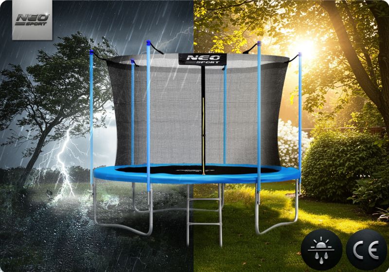 Trampolina ogrodowa Neo-Sport 8ft/252cm dla dzieci z drabinką 1szt.