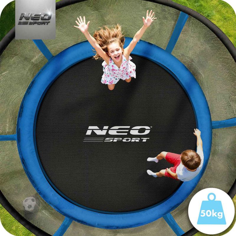 Trampolina ogrodowa Neo-Sport dla dzieci 183cm 6ft + drabinka + siatka zewnętrzna 1szt.