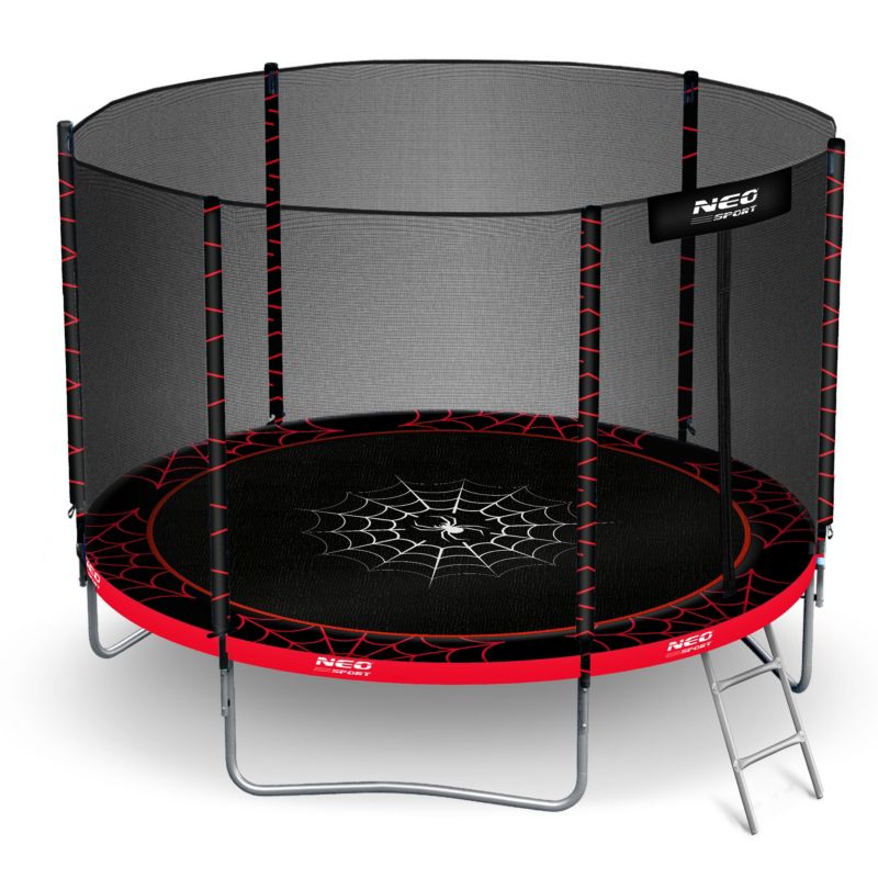 Trampolina ogrodowa Neo-Sport dla dzieci  PAJĄK 183cm 6ft + drabinka + siatka zewnętrzna 1szt.