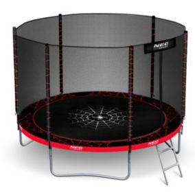 Trampolina ogrodowa Neo-Sport PAJĄK 252cm 8ft + drabinka + siatka zewnętrzna 1szt.