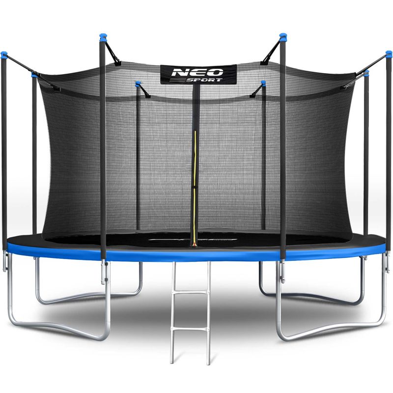 Trampolina ogrodowa Neo-Sport z siatką wewnętrzną 404cm 13ft z drabinką dla dzieci 1szt.