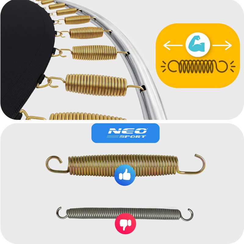 Trampolina ogrodowa Neo-Sport z siatką wewnętrzną 404cm 13ft z drabinką dla dzieci 1szt.