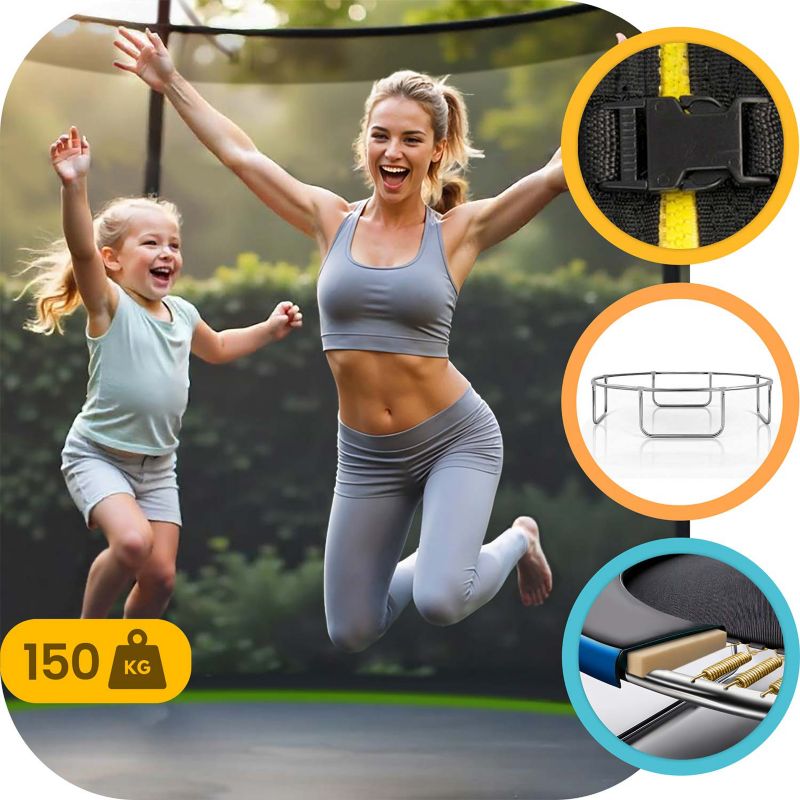 Trampolina ogrodowa Neo-Sport z siatką wewnętrzną 404cm 13ft z drabinką dla dzieci 1szt.