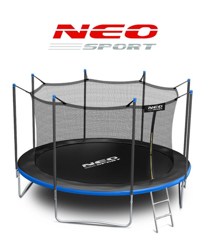 Trampolina ogrodowa Neo-Sport z siatką wewnętrzną 404cm 13ft z drabinką dla dzieci 1szt.