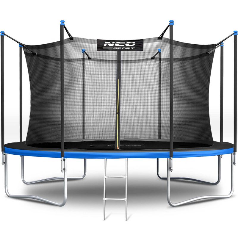 Trampolina ogrodowa Neo-Sport z siatką wewnętrzną 465cm 15ft dla dzieci z drabinką 1szt.