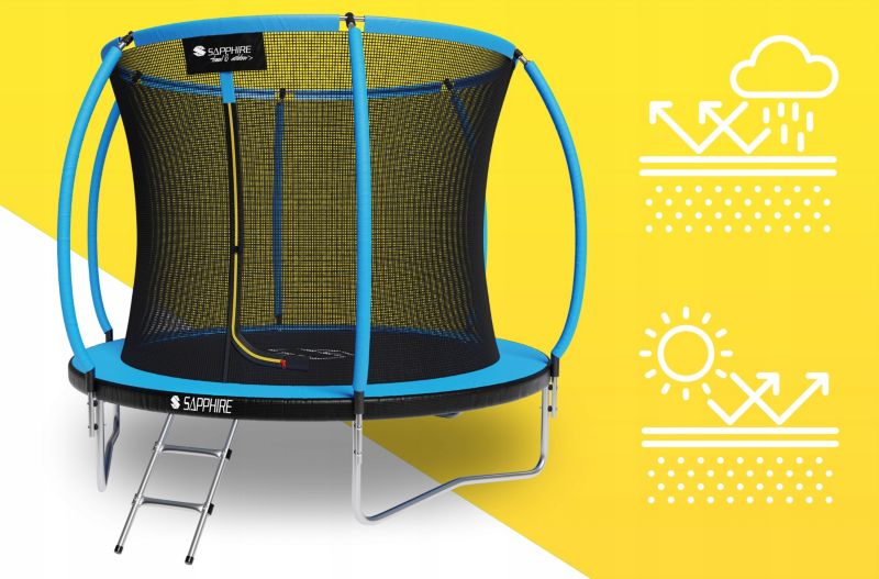 Trampolina ogrodowa Sapphire z siatką wewnętrzną i drabinką 252 cm 1 szt.