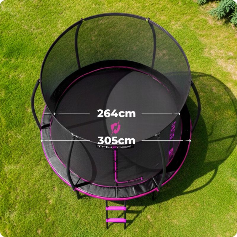 Trampolina ogrodowa THUNDER 10ft 305 cm z siatką wewnętrzną drabinką duża i profesjonalna 1szt.