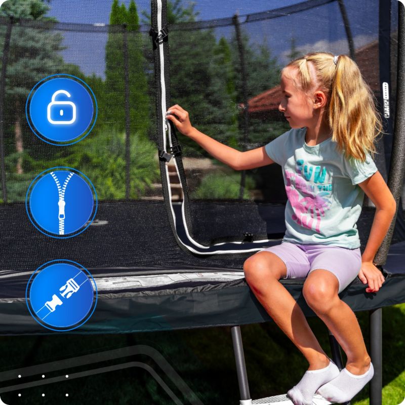 Trampolina ogrodowa THUNDER 10ft 305 cm z siatką wewnętrzną i drabinką 1szt.