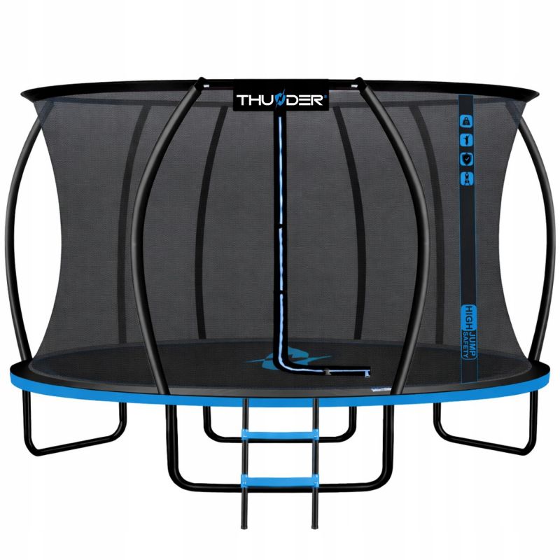 Trampolina ogrodowa THUNDER 14ft 427 cm z siatką i drabinką 1szt.