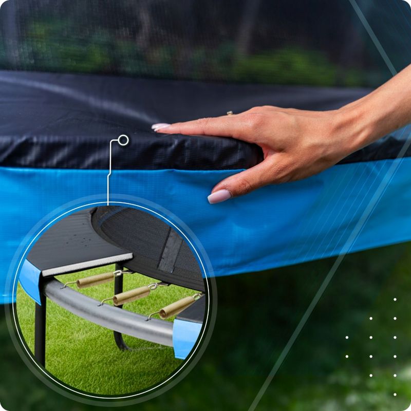Trampolina ogrodowa THUNDER 14ft 427 cm z siatką i drabinką 1szt.