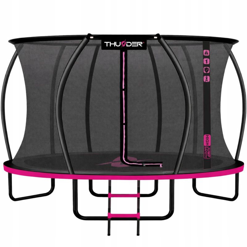 Trampolina ogrodowa THUNDER 14ft 427 cm z wewnętrzną siatką i drabinką 1szt.