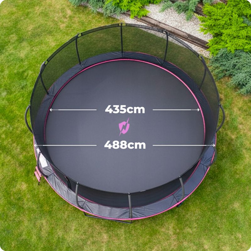 Trampolina ogrodowa THUNDER 16ft 488 cm z siatką i drabinką dla dzieci 1szt.