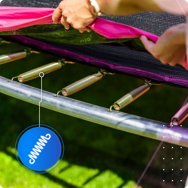 Trampolina ogrodowa THUNDER 16ft 488 cm z siatką i drabinką dla dzieci 1szt.