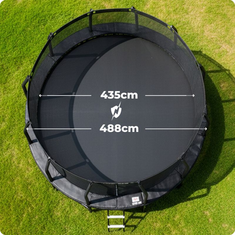 Trampolina ogrodowa THUNDER 16ft 488 cm z siatką i drabinką profesjonalna i wytrzymała 1szt.