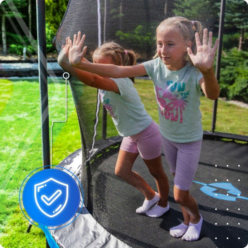 Trampolina ogrodowa THUNDER 16ft 488 cm z siatką wewnętrzną i drabinką 1szt.