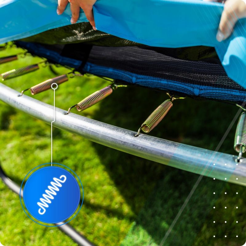 Trampolina ogrodowa THUNDER 16ft 488 cm z siatką wewnętrzną i drabinką 1szt.
