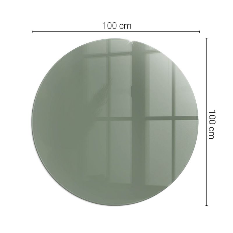 Transparentne Szkło Ochronne Wallfluent fi100 cm Płyta pod Kominek Kolor Oliwkowy 1 szt.
