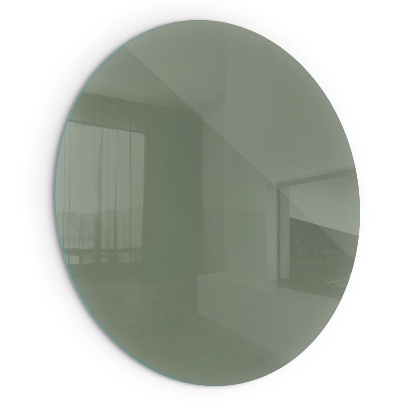 Transparentne Szkło Ochronne Wallfluent fi80 cm Płyta pod Kominek Kolor Oliwkowy 1 szt.