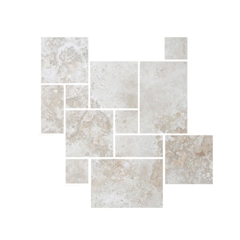Trawertyn Classic Tiles mix układ rzymski 3cm 1kpl 0,742m2 taras ogród basen Komplet Rzymski 1 kpl
