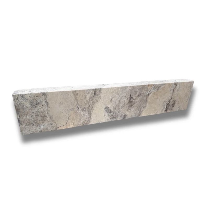 Trawertyn Obrzeże Warm Grey Tiles Bębnowany Szlif 100x20x6 Opornik 1 szt.