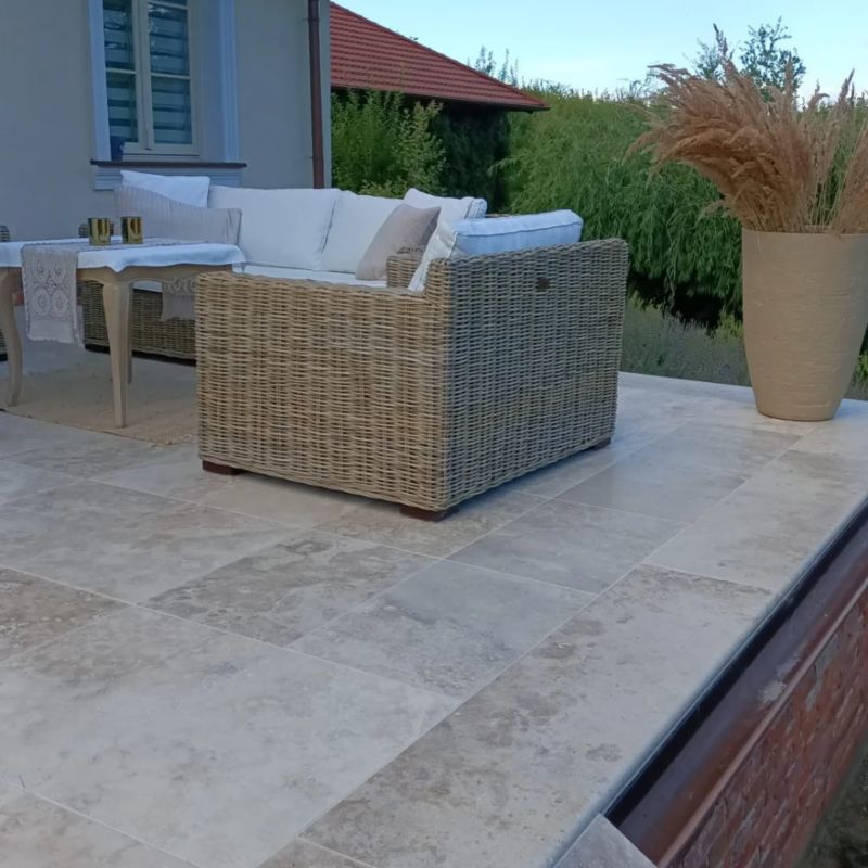 Trawertyn Tiles 3cm Beżowy Classic Mix Antykowany 40,6x61x3 cm 1 m2