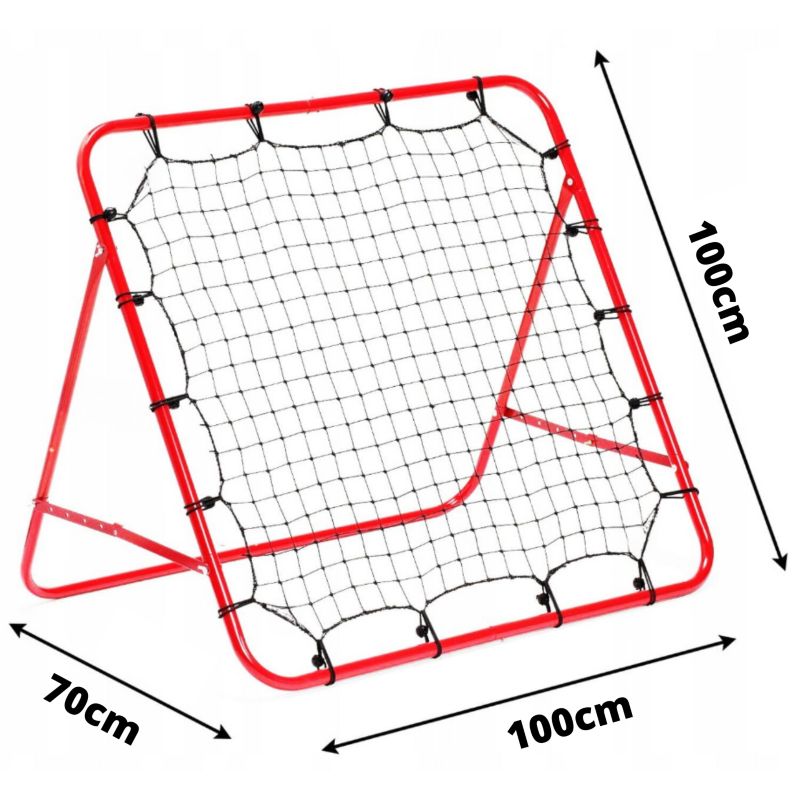 Trenażer Zolta Piłkarski Rebounder Stalowy 100X100 Cm Siatka Treningowa 1 Szt.