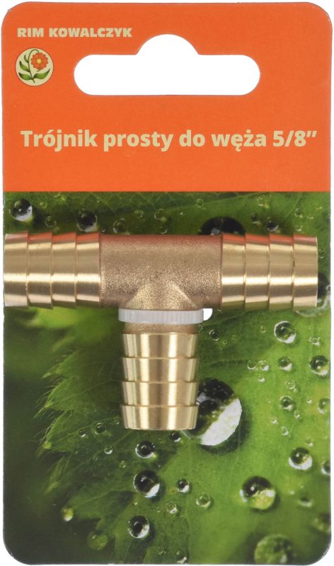 Trójnik prosty do węża 5/8" - 15 mm