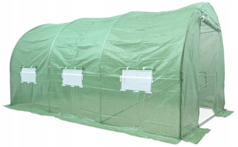 Tunel Foliowy Cultivo Ogrodowy Szklarnia Folia 2,5x4 4x2,5m Zielony Stelaż 25m 1 szt
