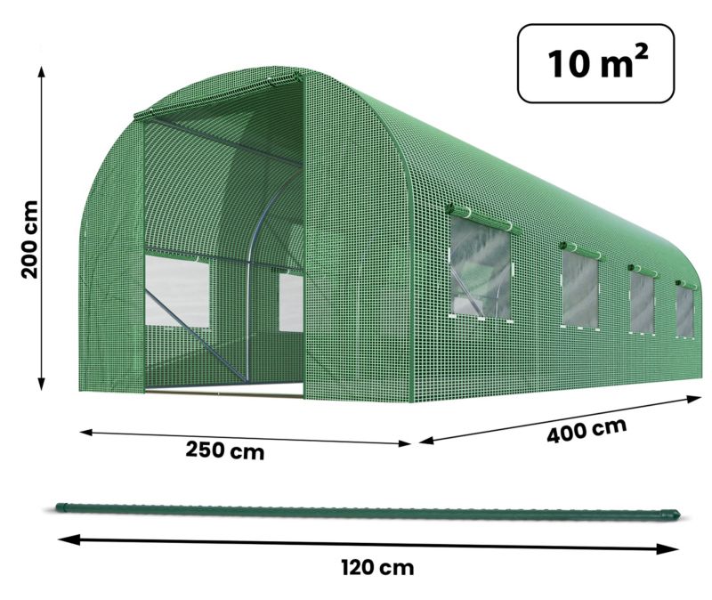 Tunel foliowy ogrodowy Plonos szklarnia 2,5x4 m foliak 10m2 1 szt.