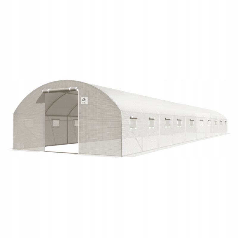 Tunel Ogrodowy Cultivo Foliowy Szklarnia 4x10x2 40m2 Biały Podwójne Drzwi Uv-4 1 szt