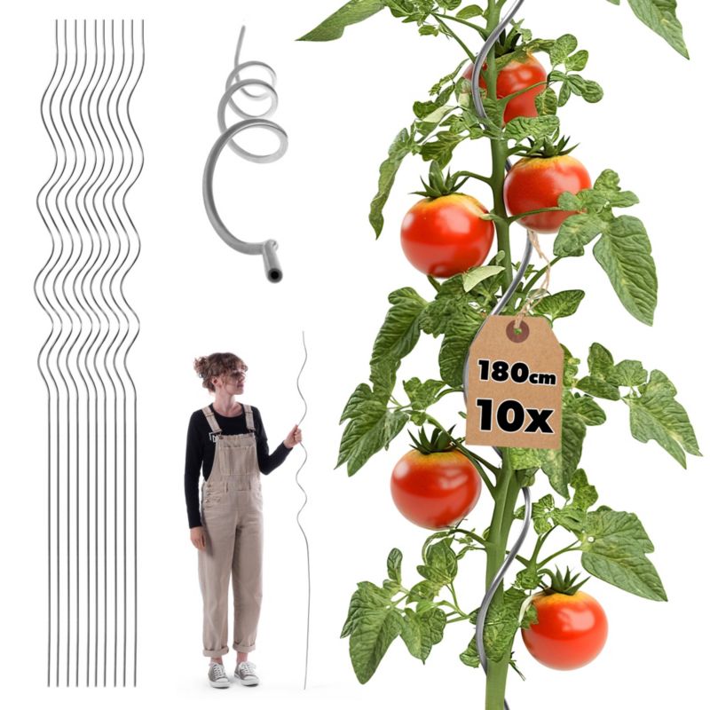 Tyczka KADAX Spiralna Do Pomidorów Roślin Fasoli Ogórków 180 cm 10 szt.