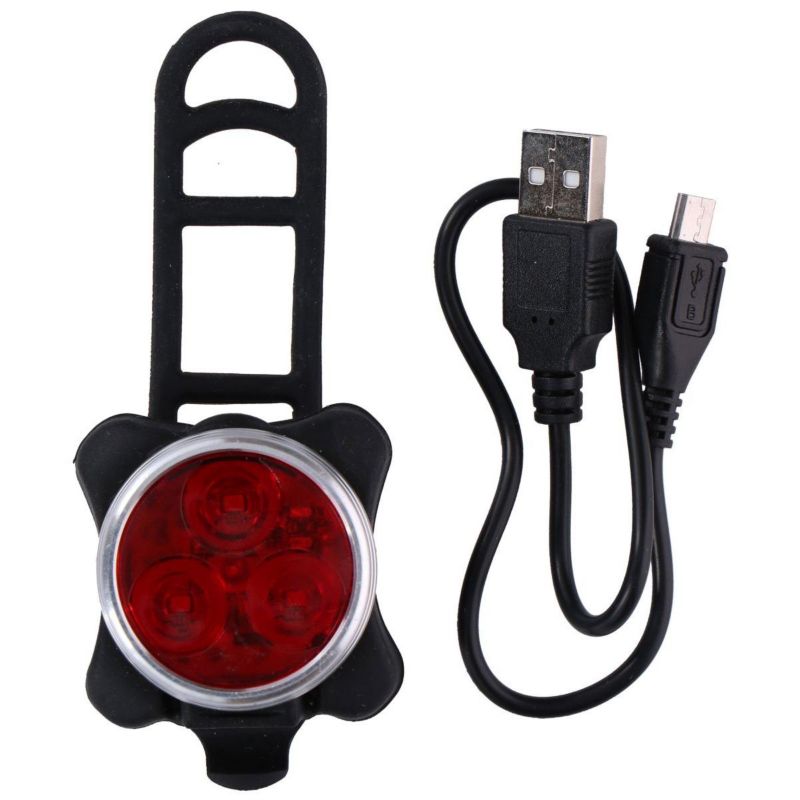 Tylne Dunlop  światło rowerowe 3 led smd  ładowanie usb  1szt.