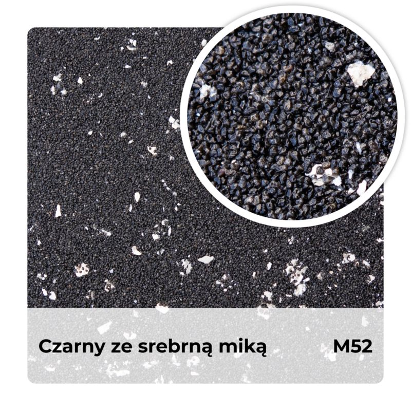 Tynk Mozaikowy Q-Cover Czarny ze srebrną miką M52 25KG