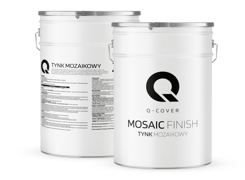 Tynk Mozaikowy Q-Cover Czarny ze srebrną miką M52 25KG