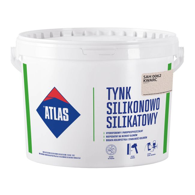 Tynk silikonowo-silikatowy Atlas kwarc 25 kg