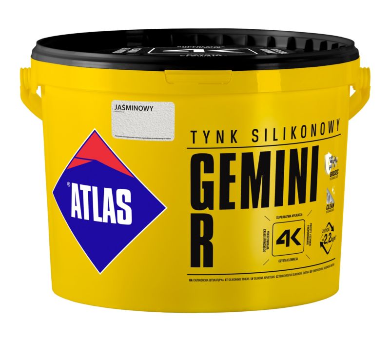 Tynk silikonowy Atlas Gemini R jaśminowy 25 kg