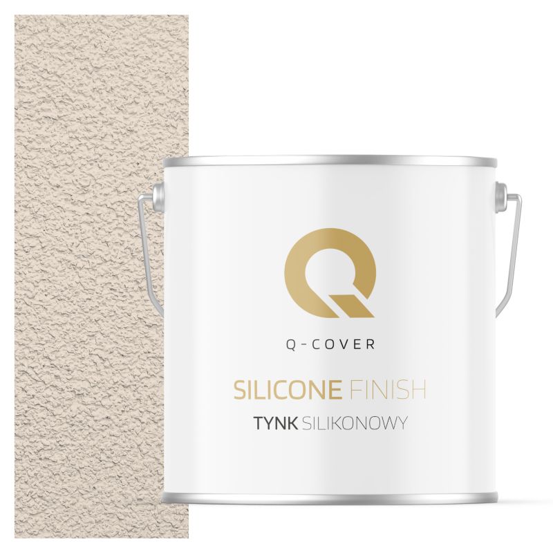 Tynk Silikonowy Elewacyjny Baranek 1.5mm Q-Cover Beżowy jasny F442 7KG