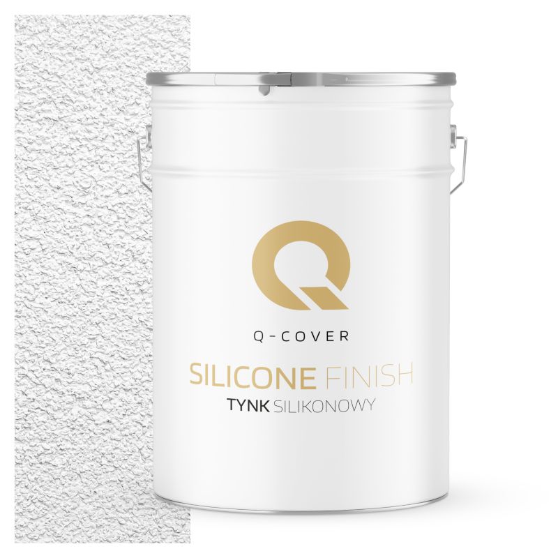 Tynk Silikonowy Elewacyjny Baranek 1.5mm Q-Cover Biały ciepły F101 25KG