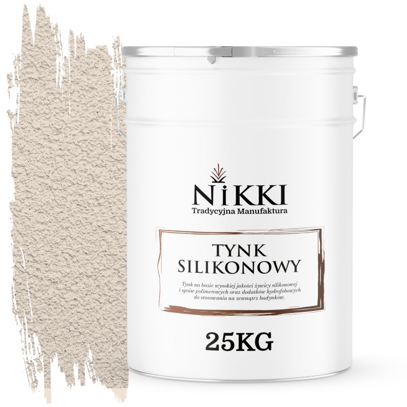 Tynk Silikonowy NIKKI do Elewacji i Fasad Baranek Beżowy Jasny F442 1,5mm 25KG