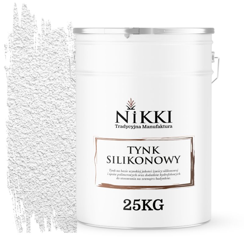 Tynk Silikonowy NIKKI do Elewacji i Fasad Baranek Biały Ciepły F101 1,5mm 25KG