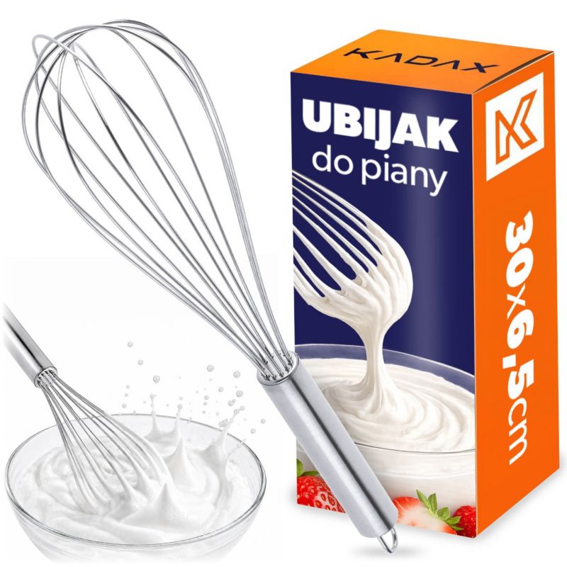 Ubijaczka KADAX Trzepaczka Do Jajek Piany Ubijak Kuchenna Stal 30cm 1 szt.