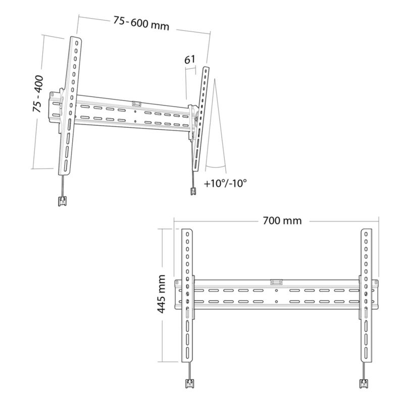 Uchwyt do LCD / plazmy Erard 40-70'' 40 kg ramię ruchome