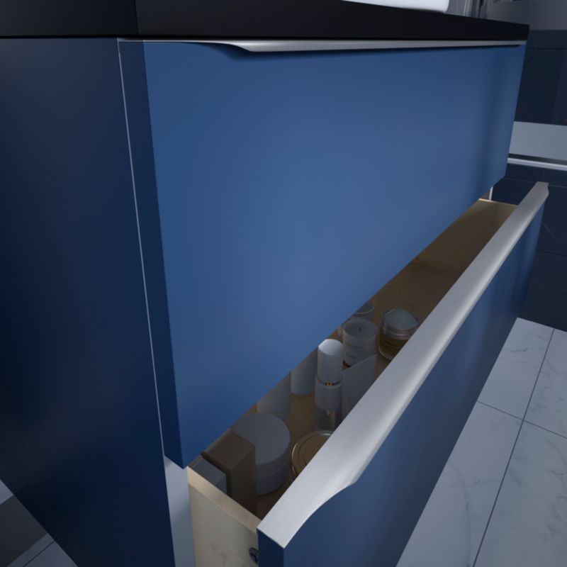 Uchwyt do szafki pod umywalkę GoodHome Imandra 100 cm szary / aluminium 2 szt.