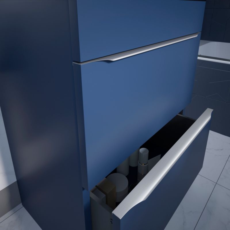 Uchwyt do szafki pod umywalkę GoodHome Imandra 60 cm szary / aluminium 2 szt.